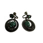 Women's Silver and Teal Clip on/Clamp On Earrings with Flowers on them - A+ Stuff - Earrings - A+ Stuff