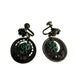 Women's Silver and Teal Clip on/Clamp On Earrings with Flowers on them - A+ Stuff - Earrings - A+ Stuff