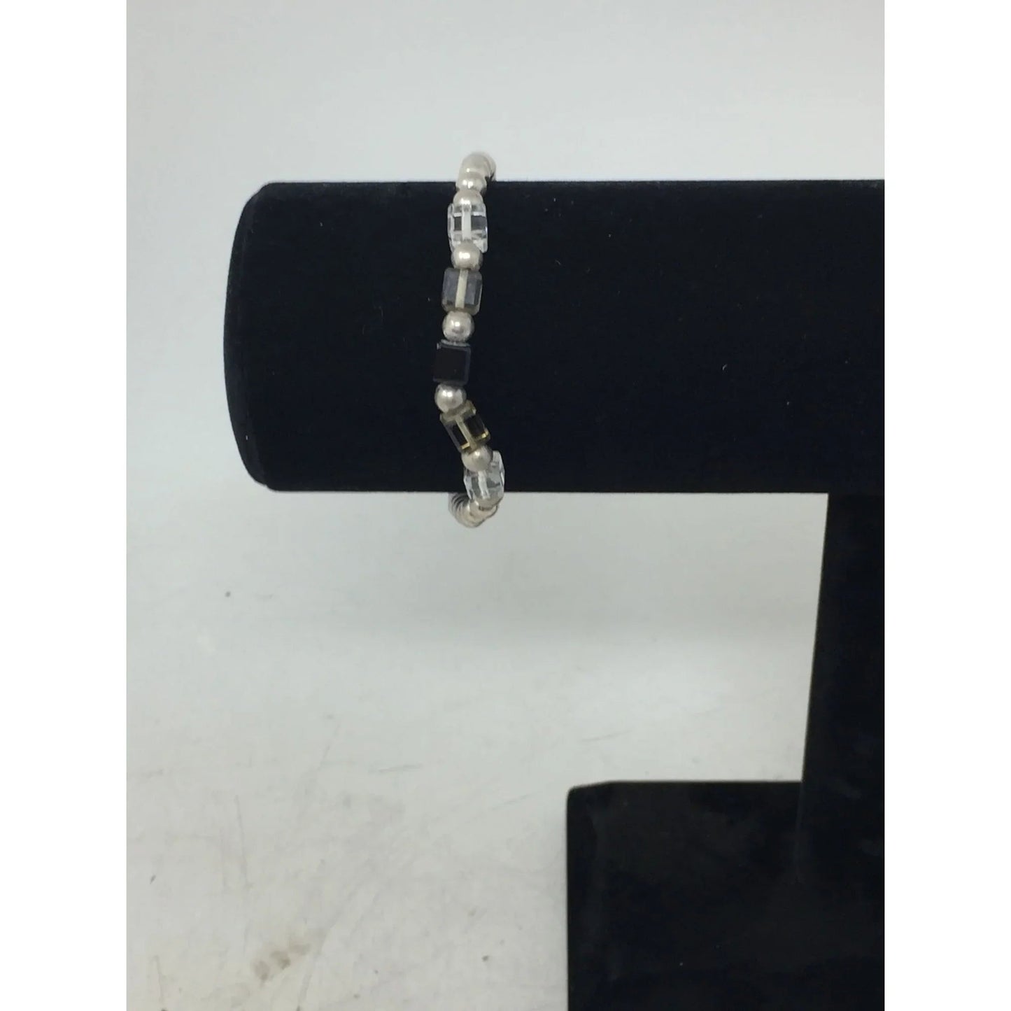 Women's Silver Beaded Bracelet with Clasp - A+ Stuff - Bracelet - A+ Stuff