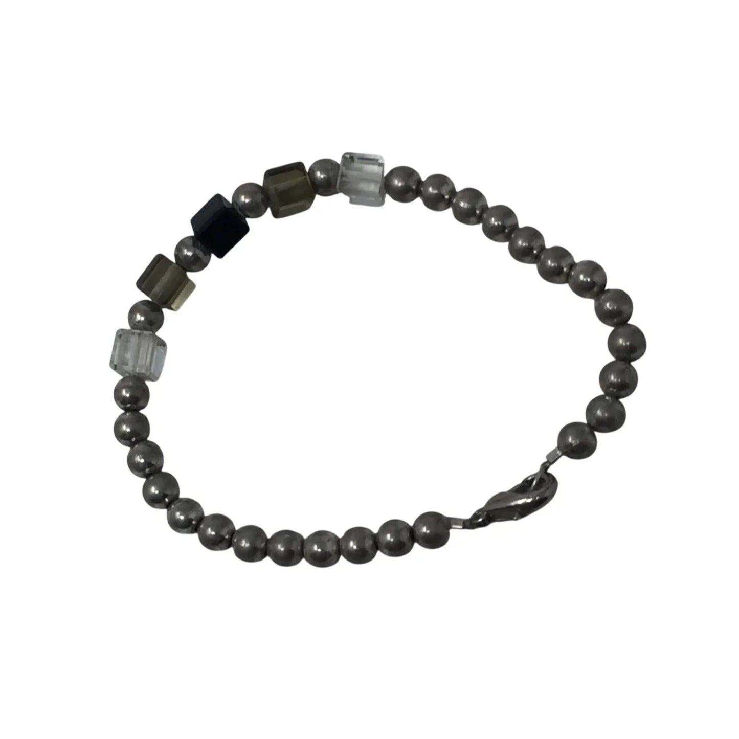 Women's Silver Beaded Bracelet with Clasp - A+ Stuff - Bracelet - A+ Stuff
