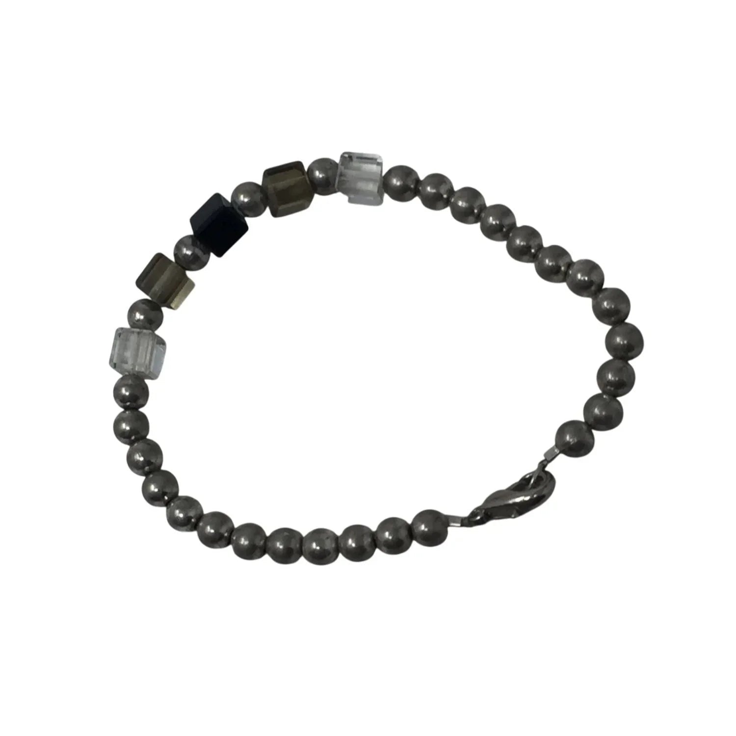 Women's Silver Beaded Bracelet with Clasp - A+ Stuff - Bracelet - A+ Stuff