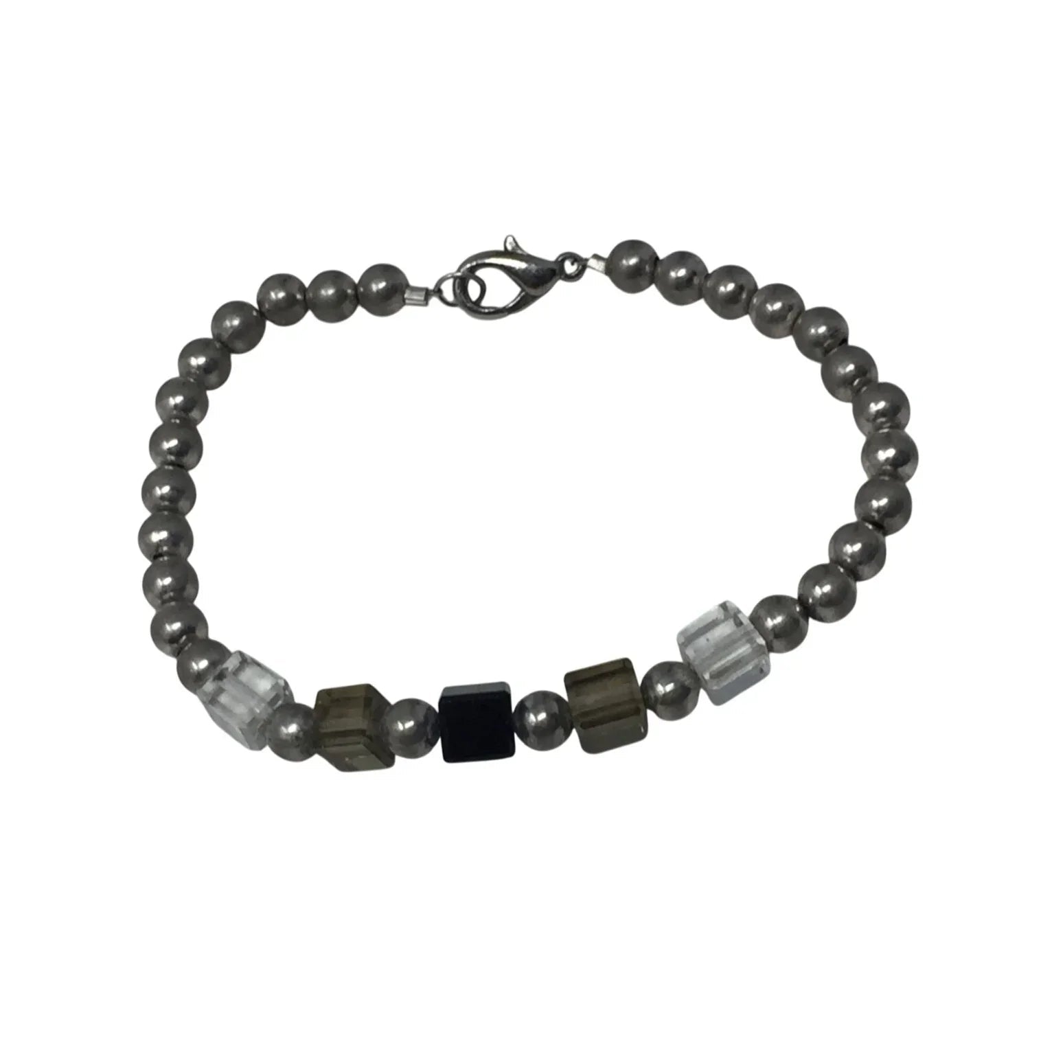 Women's Silver Beaded Bracelet with Clasp - A+ Stuff - Bracelet - A+ Stuff