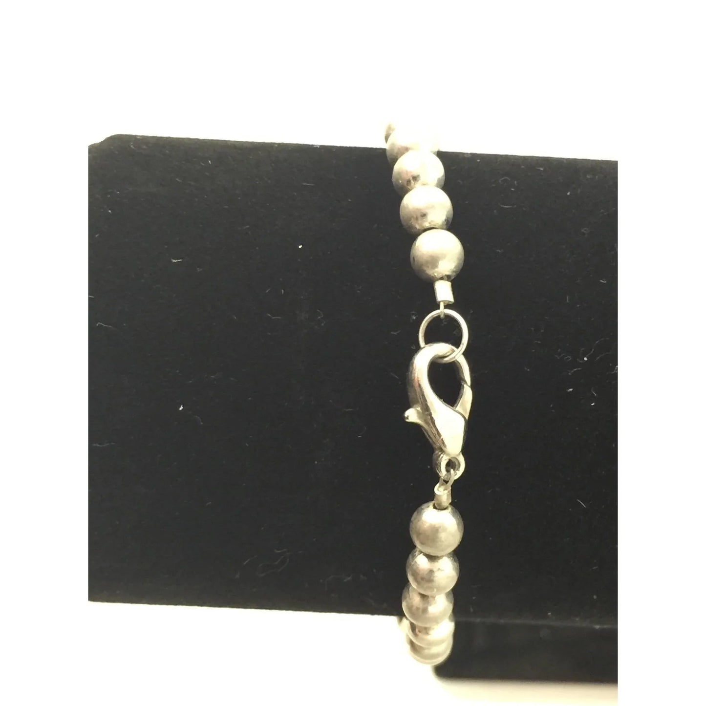 Women's Silver Beaded Bracelet with Clasp - A+ Stuff - Bracelet - A+ Stuff