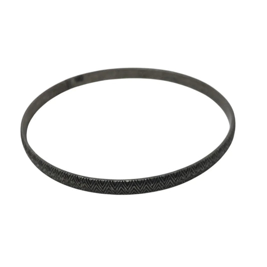 Women's Silver Tone Bangle Bracelet with Geometric Design - A+ Stuff - Bracelet - A+ Stuff