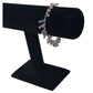 Women's Silver Tone Bracelet with Pink and Blue Hanging Gemstones/Beads - A+ Stuff - Bracelet - A+ Stuff