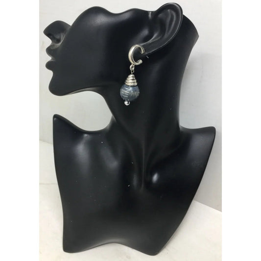 Women's Silver Tone Dangle Hoop Earrings - A+ Stuff - Earrings - A+ Stuff