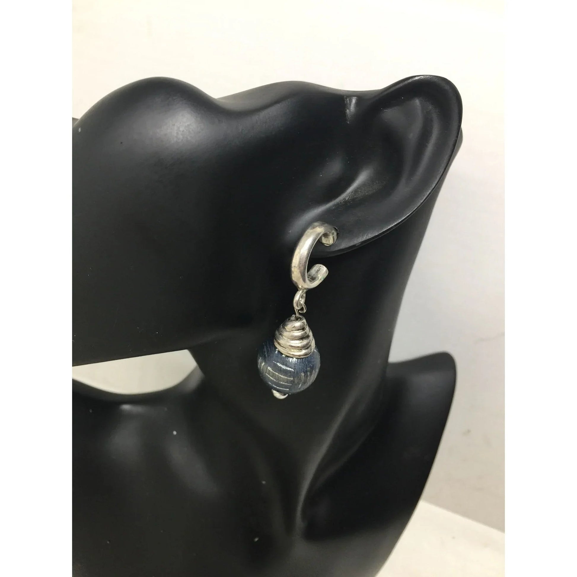 Women's Silver Tone Dangle Hoop Earrings - A+ Stuff - Earrings - A+ Stuff