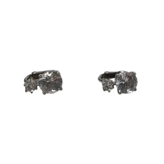 Women's Silver Tone Rhinestone Clip On Earrings - A+ Stuff - Earrings - A+ Stuff