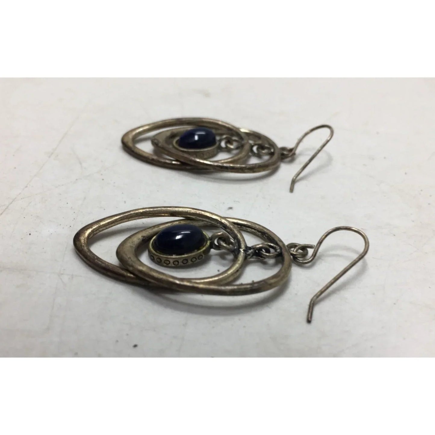 Women's Silver tone Statement Earrings with Geometric Design - A+ Stuff - Earrings - A+ Stuff