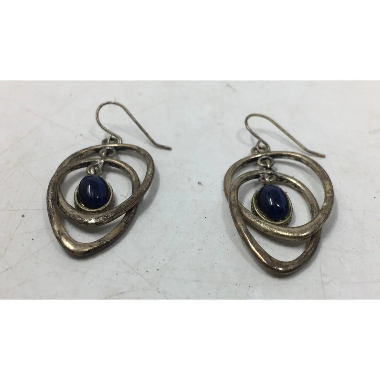 Women's Silver tone Statement Earrings with Geometric Design - A+ Stuff - Earrings - A+ Stuff