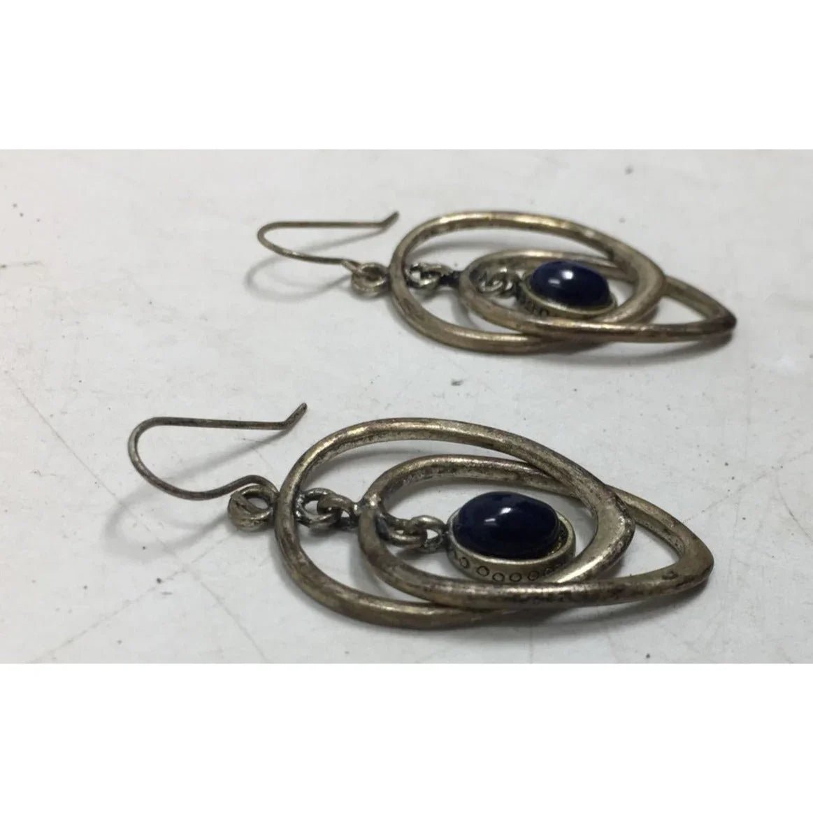 Women's Silver tone Statement Earrings with Geometric Design - A+ Stuff - Earrings - A+ Stuff