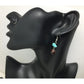 Women's Silver tone Turquoise Beaded Dangle Earrings - A+ Stuff - Earrings - A+ Stuff