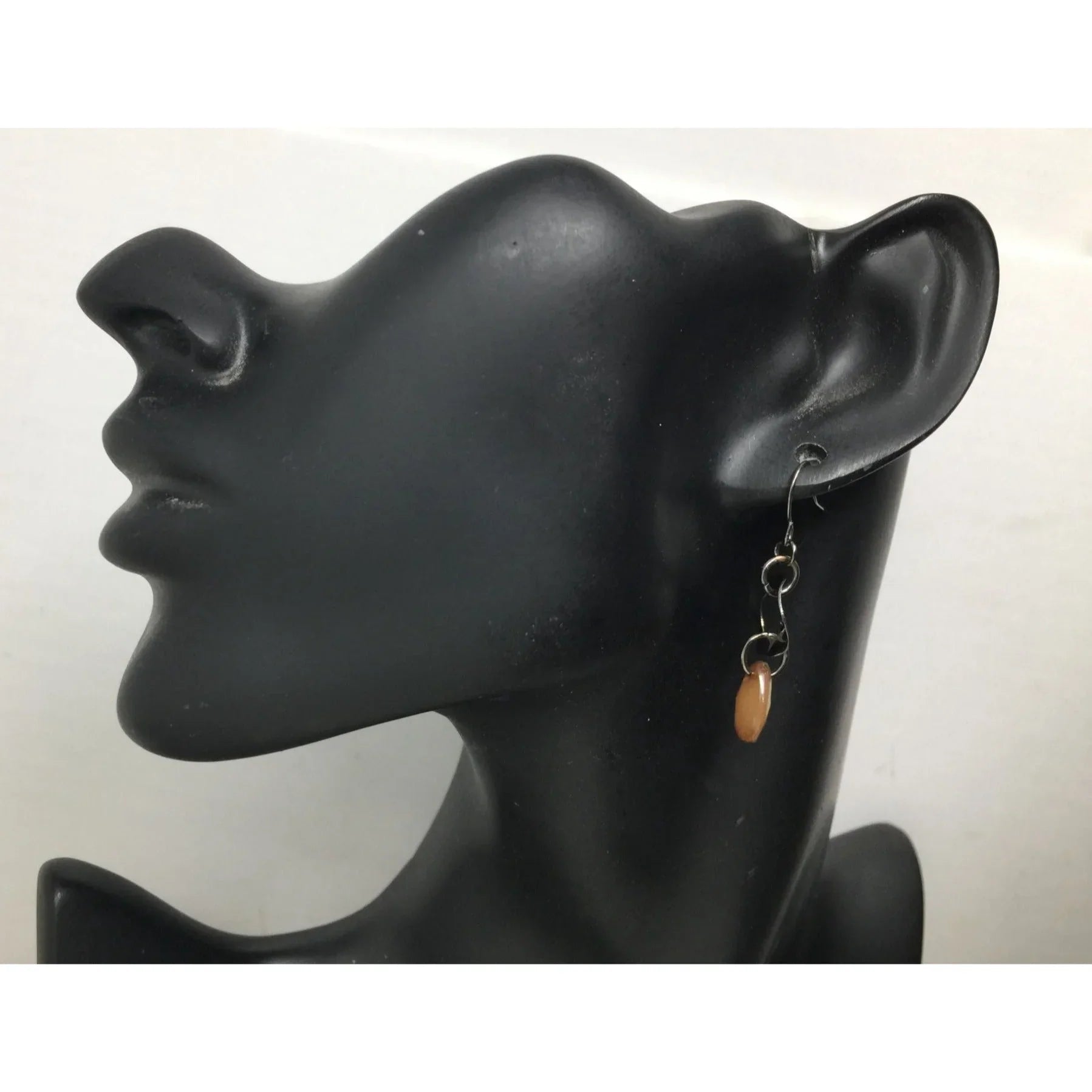 Women's Silver Tone/Brown Gemstone Dangle earrings - A+ Stuff - Earrings - A+ Stuff