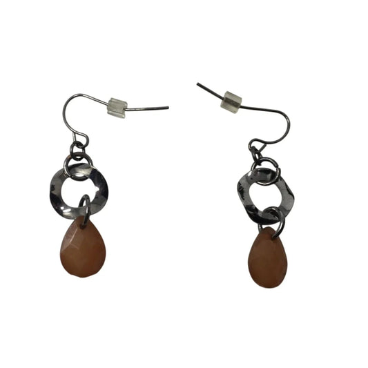 Women's Silver Tone/Brown Gemstone Dangle earrings - A+ Stuff - Earrings - A+ Stuff