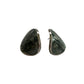 Women's Silver Toned Enamel Earrings with Green Blue Swirl Design - A+ Stuff - earrings - A+ Stuff