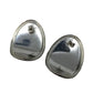 Women's Silver Toned Enamel Earrings with Green Blue Swirl Design - A+ Stuff - earrings - A+ Stuff