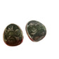 Women's Silver Toned Enamel Earrings with Green Blue Swirl Design - A+ Stuff - earrings - A+ Stuff