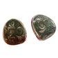 Women's Silver Toned Enamel Earrings with Green Blue Swirl Design - A+ Stuff - earrings - A+ Stuff