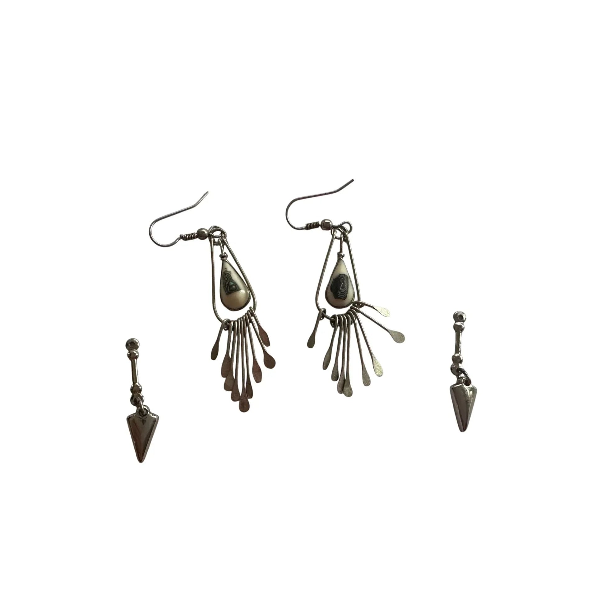 Women's Silver Toned Teardrop Dangle Earrings - A+ Stuff - earrings - A+ Stuff