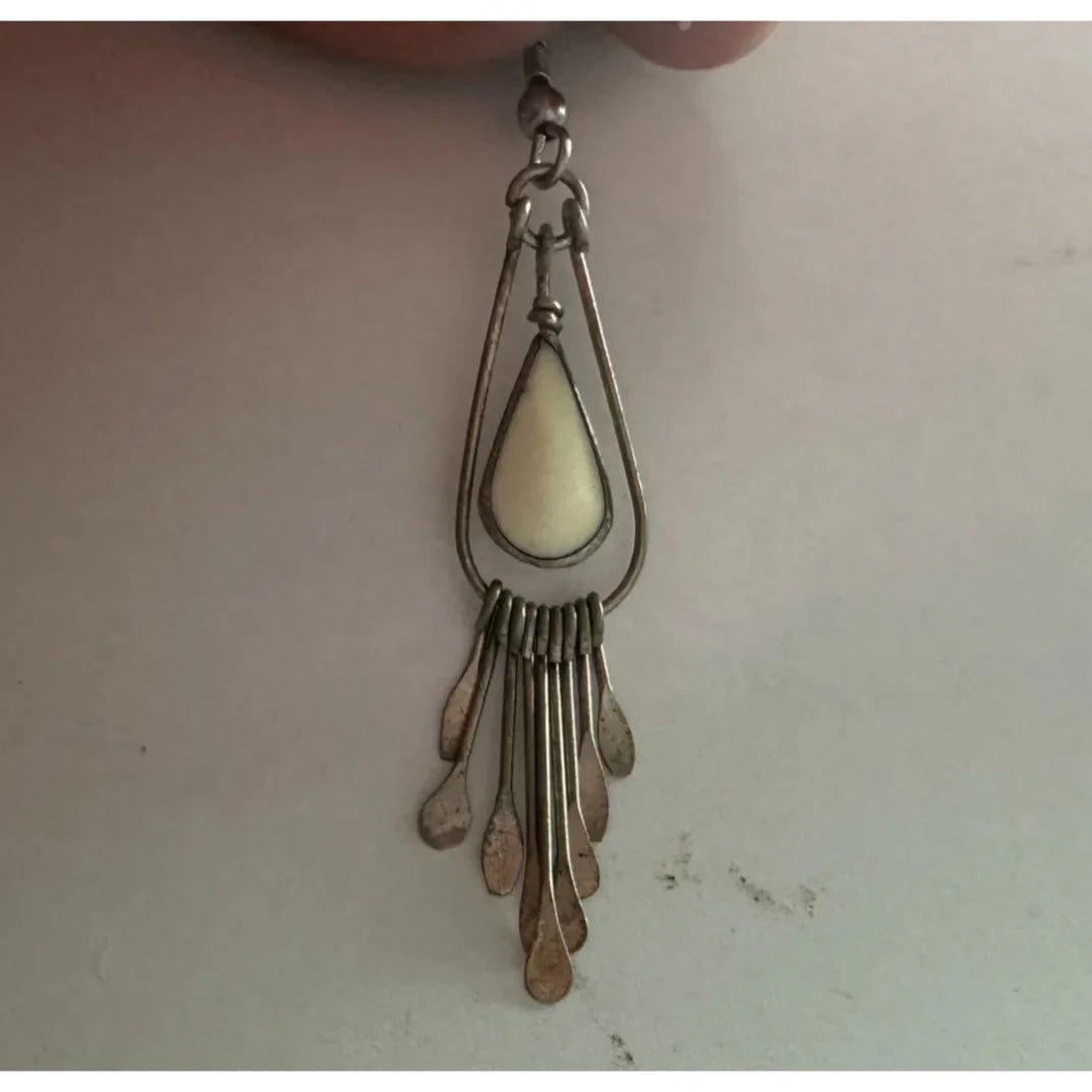 Women's Silver Toned Teardrop Dangle Earrings - A+ Stuff - earrings - A+ Stuff