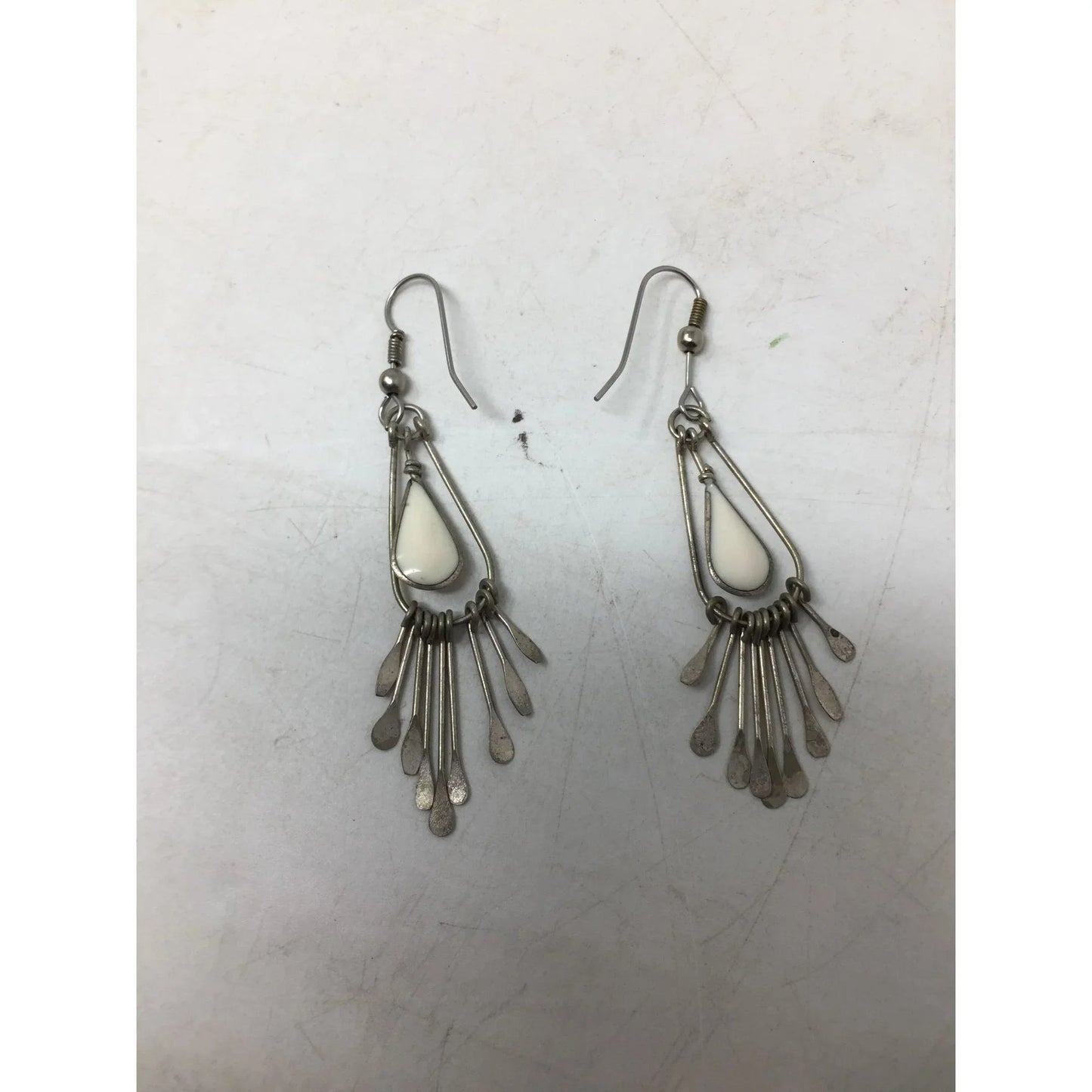 Women's Silver Toned Teardrop Dangle Earrings - A+ Stuff - earrings - A+ Stuff
