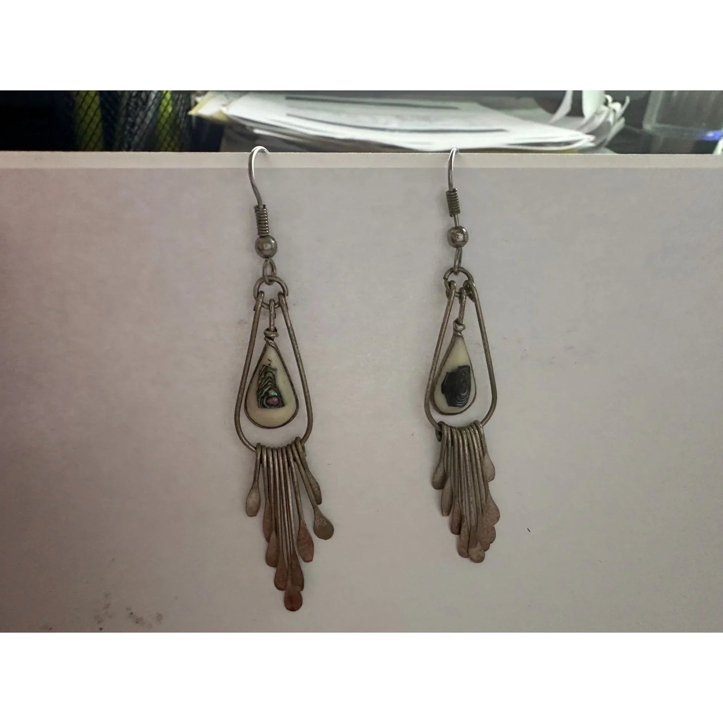 Women's Silver Toned Teardrop Dangle Earrings - A+ Stuff - earrings - A+ Stuff