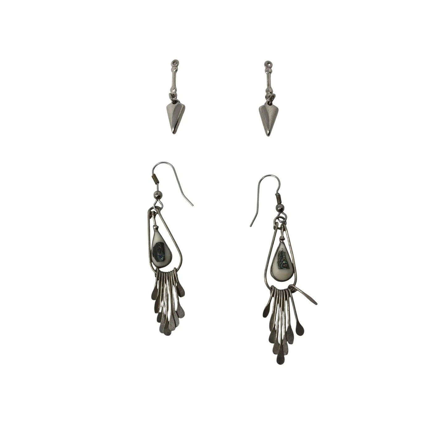 Women's Silver Toned Teardrop Dangle Earrings - A+ Stuff - earrings - A+ Stuff