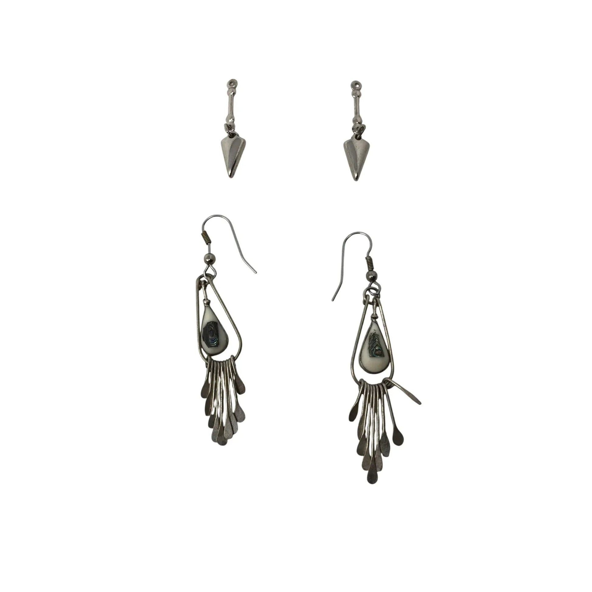 Women's Silver Toned Teardrop Dangle Earrings - A+ Stuff - earrings - A+ Stuff