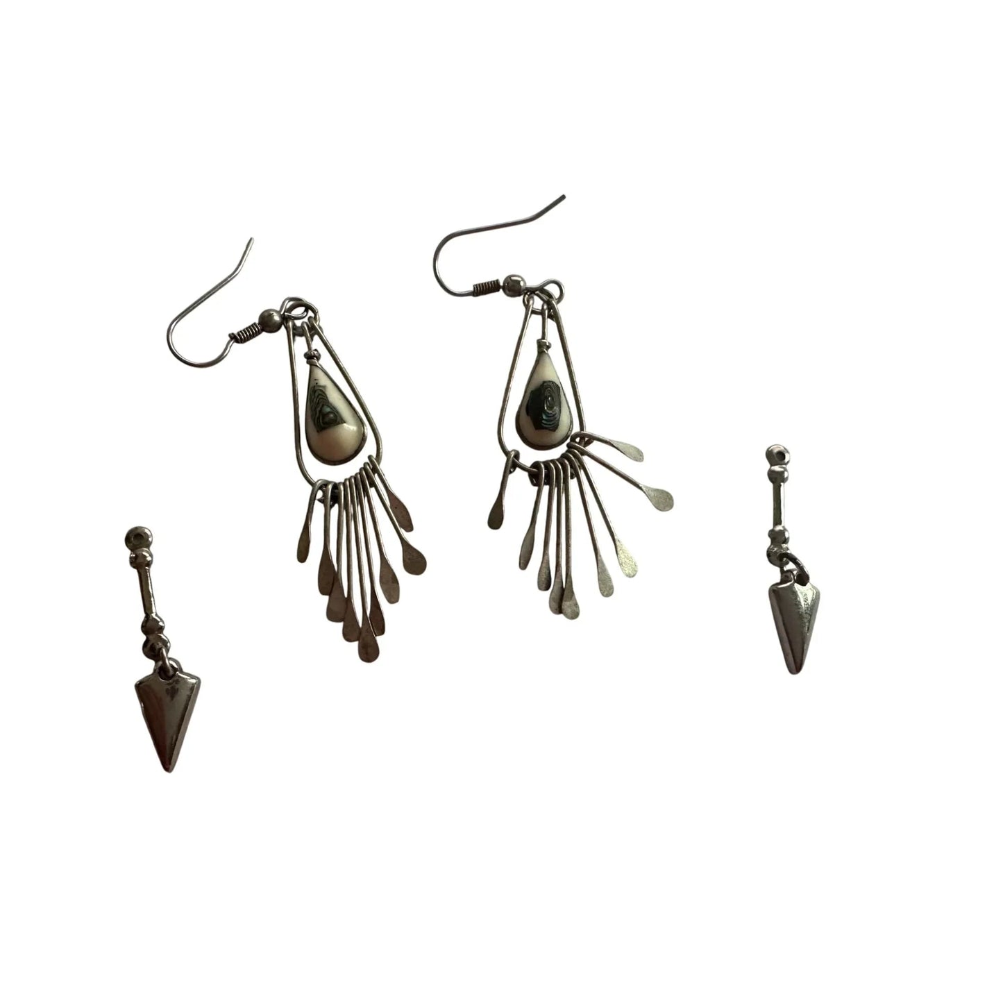 Women's Silver Toned Teardrop Dangle Earrings - A+ Stuff - earrings - A+ Stuff