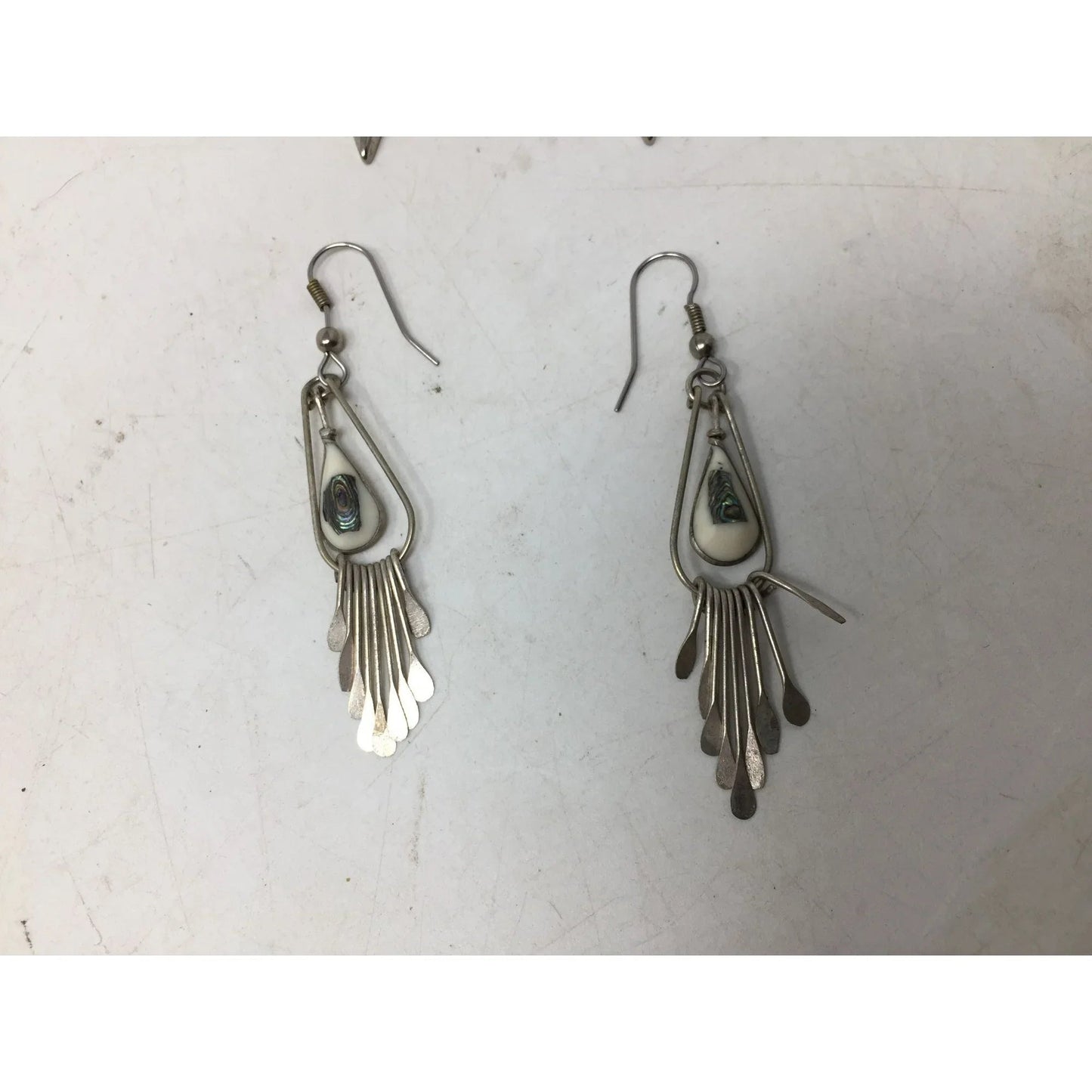 Women's Silver Toned Teardrop Dangle Earrings - A+ Stuff - earrings - A+ Stuff