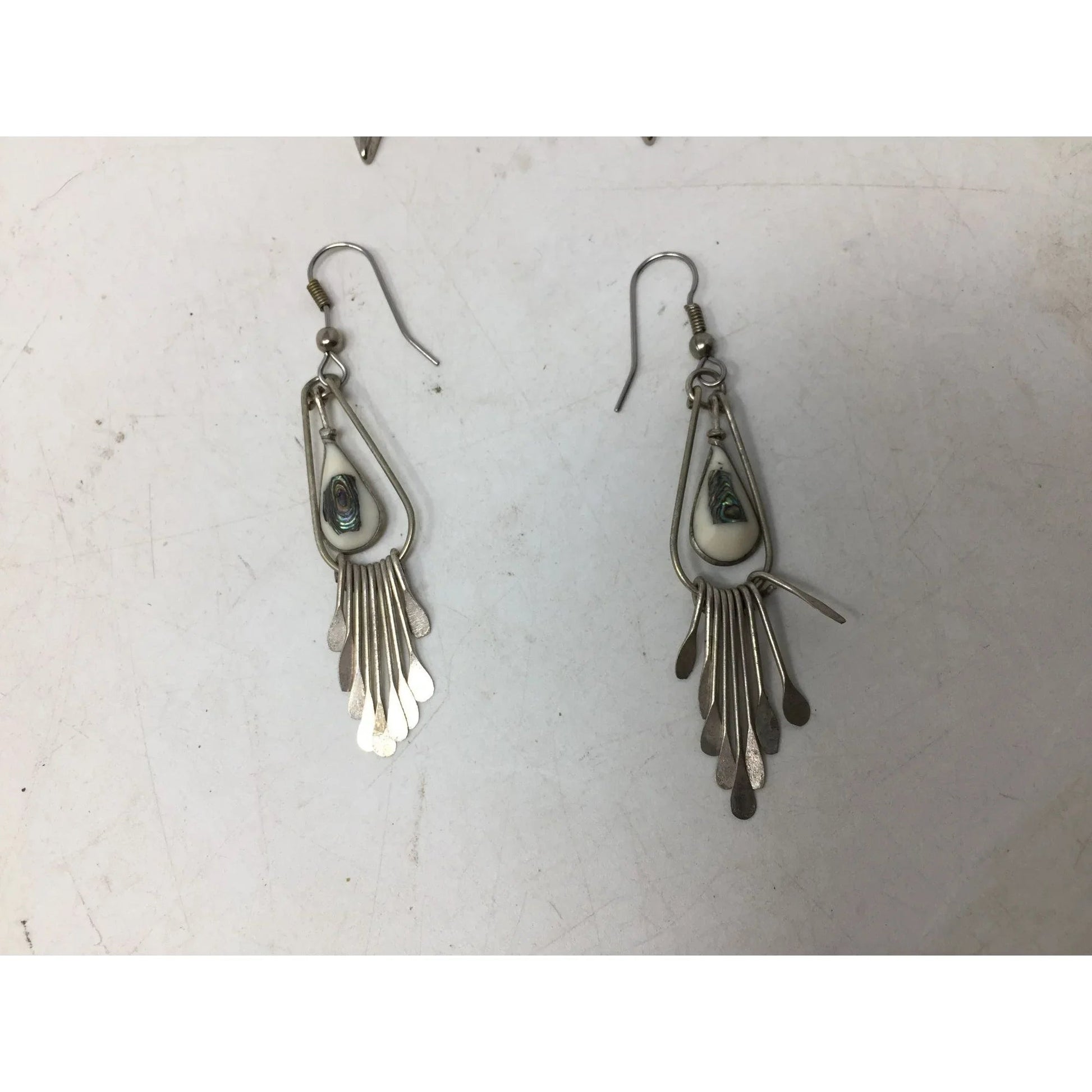 Women's Silver Toned Teardrop Dangle Earrings - A+ Stuff - earrings - A+ Stuff