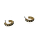 Women's Small Gold Tone Hoop Earrings with Rhinestones on them - A+ Stuff - Earrings - A+ Stuff