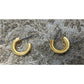 Women's Small Gold Tone Hoop Earrings with Rhinestones on them - A+ Stuff - Earrings - A+ Stuff