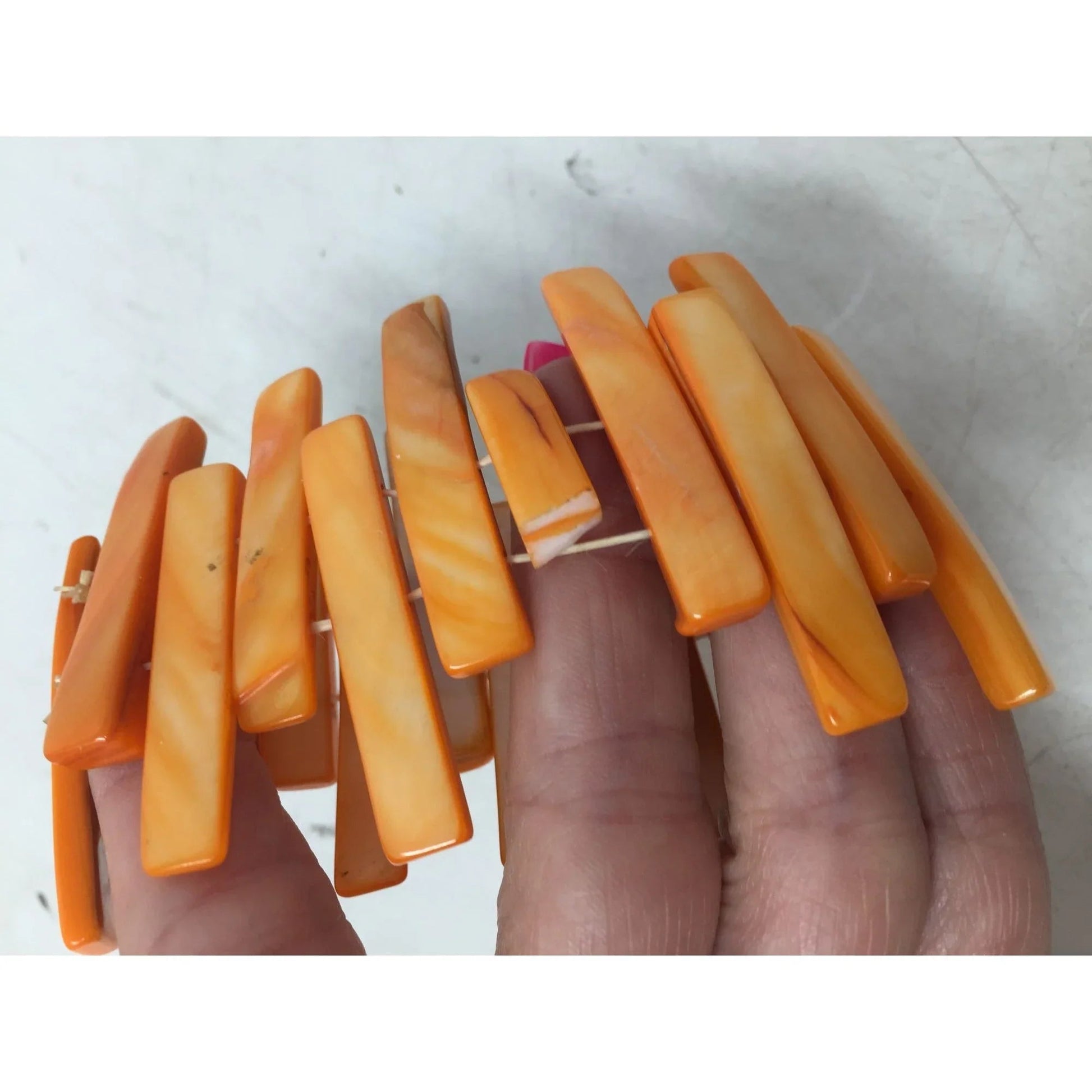 Women's Stretchy Chunky Orange Bracelet - A+ Stuff - Bracelet - A+ Stuff