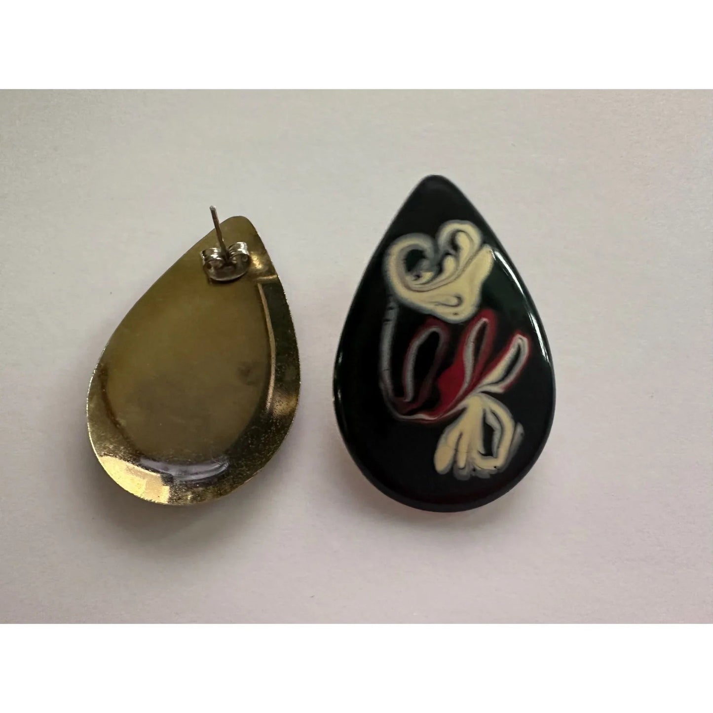 Women's Tear Drop Shaped Earrings with Swirl Design - A+ Stuff - earrings - A+ Stuff