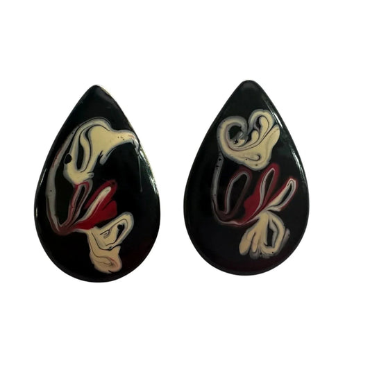 Women's Tear Drop Shaped Earrings with Swirl Design - A+ Stuff - earrings - A+ Stuff