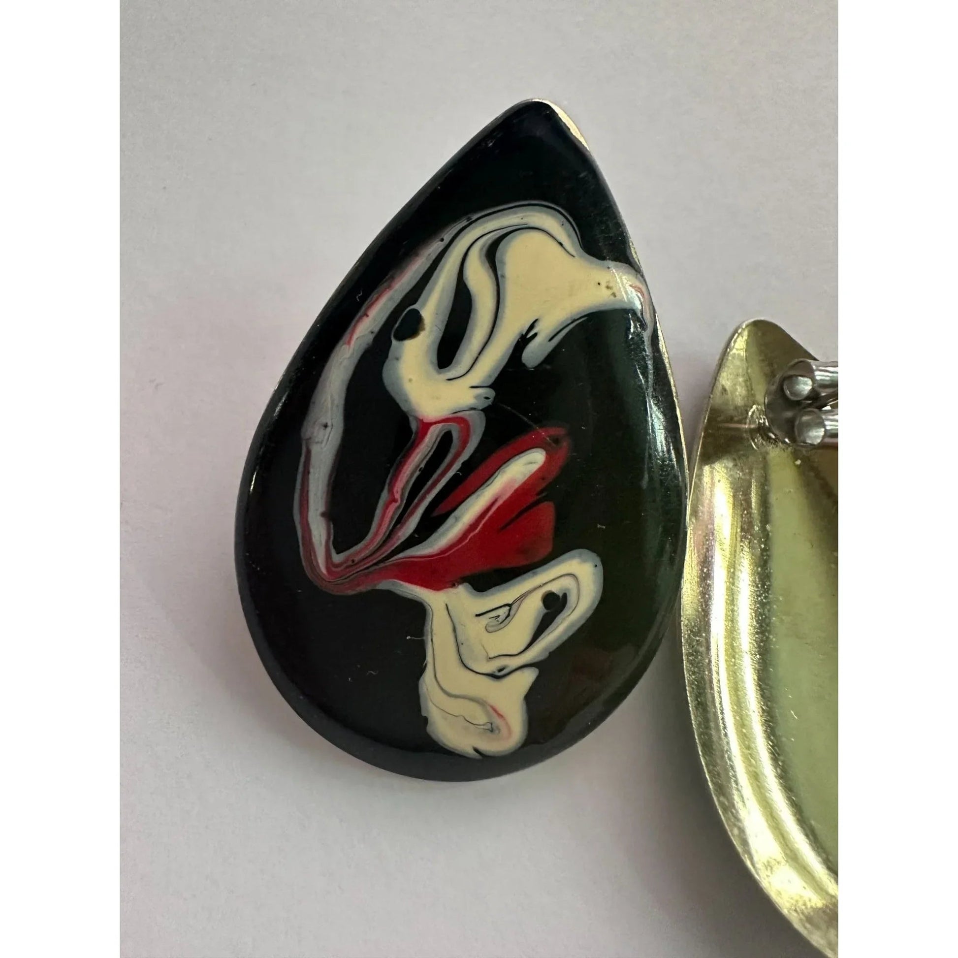 Women's Tear Drop Shaped Earrings with Swirl Design - A+ Stuff - earrings - A+ Stuff
