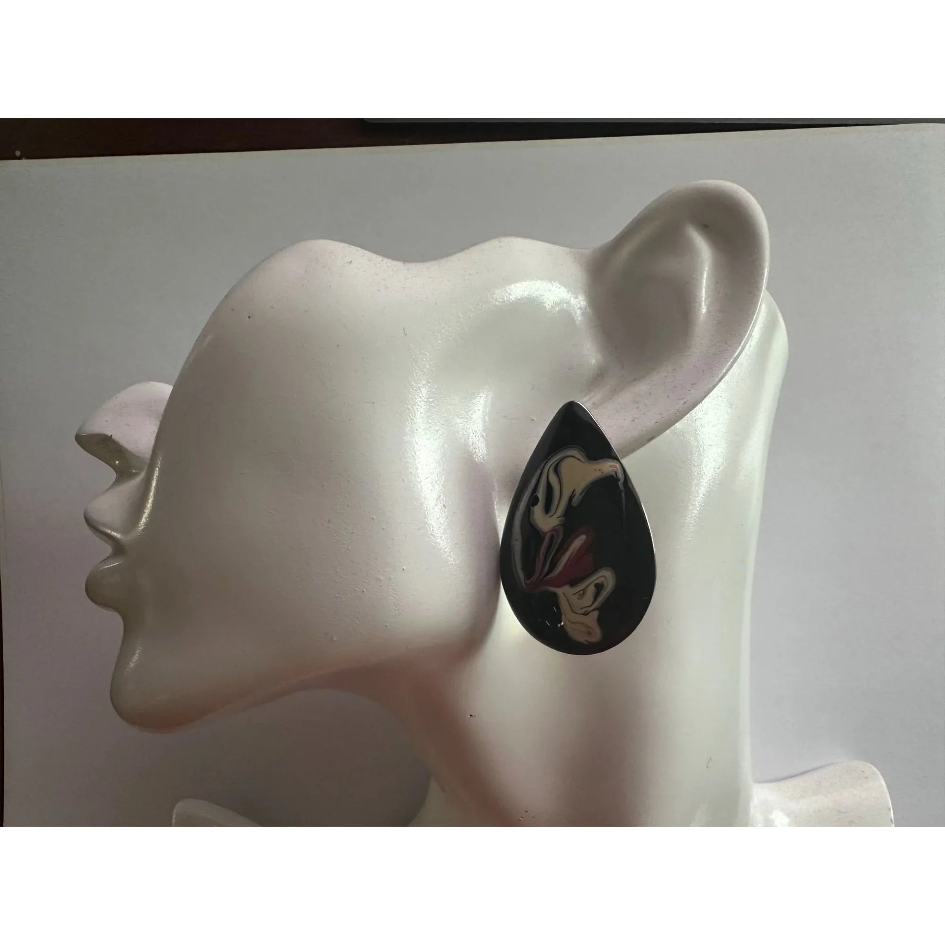 Women's Tear Drop Shaped Earrings with Swirl Design - A+ Stuff - earrings - A+ Stuff