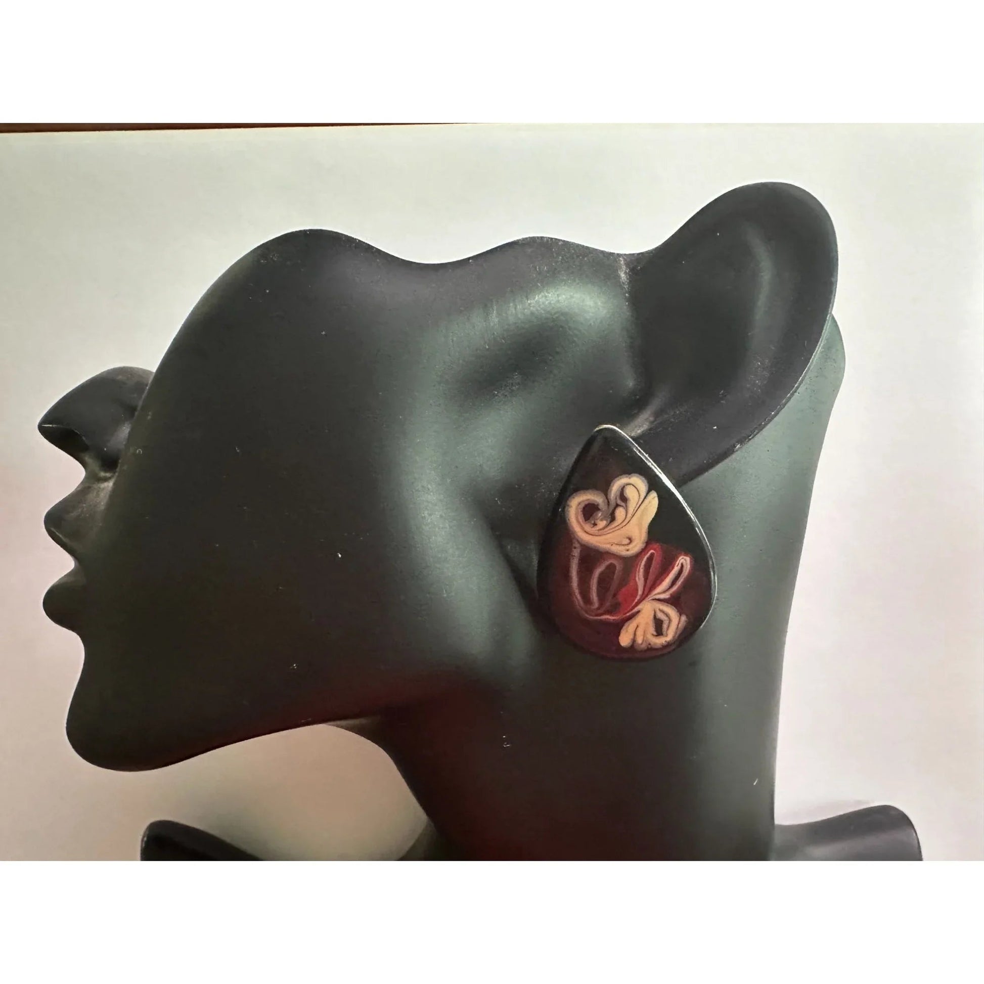 Women's Tear Drop Shaped Earrings with Swirl Design - A+ Stuff - earrings - A+ Stuff