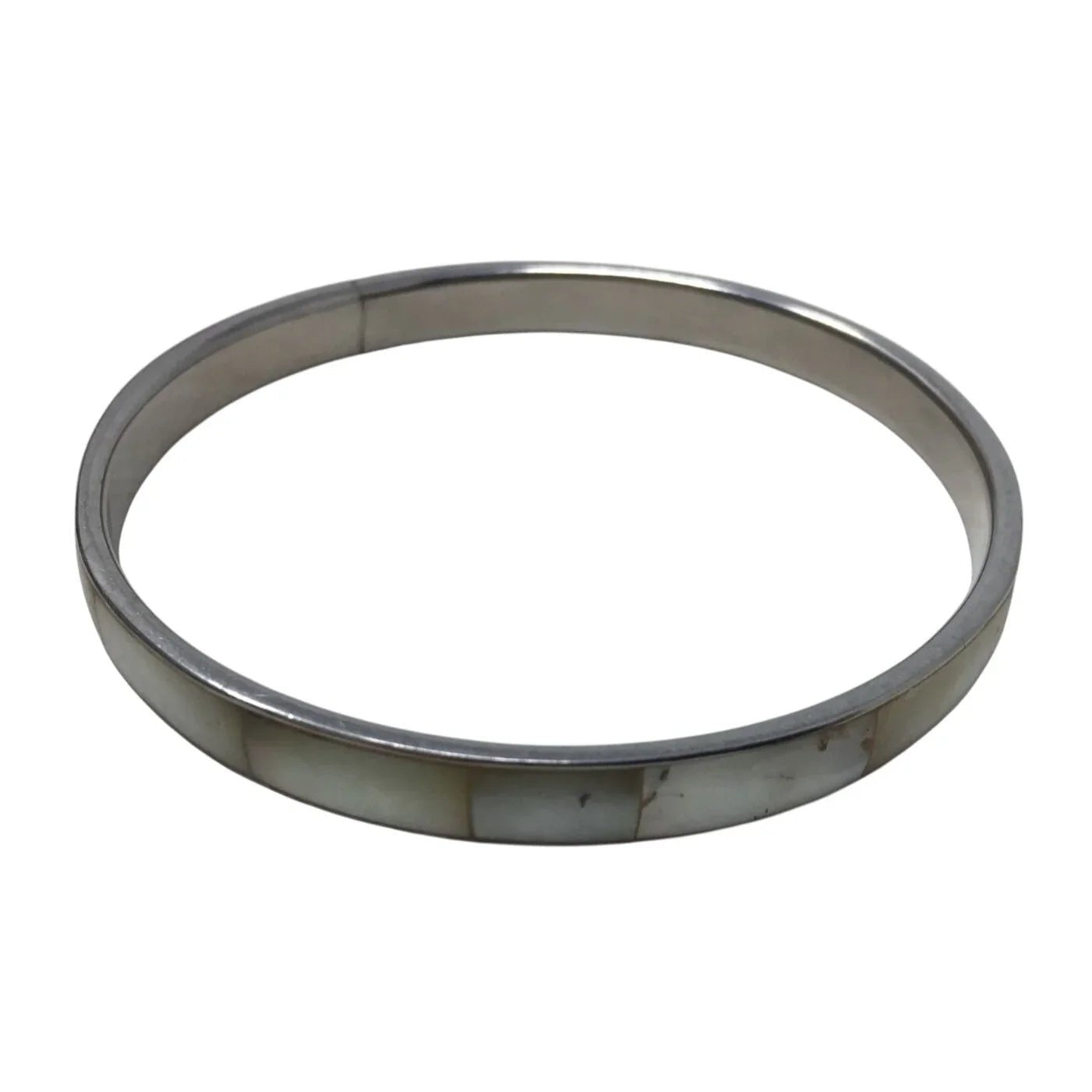 Women's Thick Silver Tone Bangle Bracelet (One size) - A+ Stuff - Bracelet - A+ Stuff