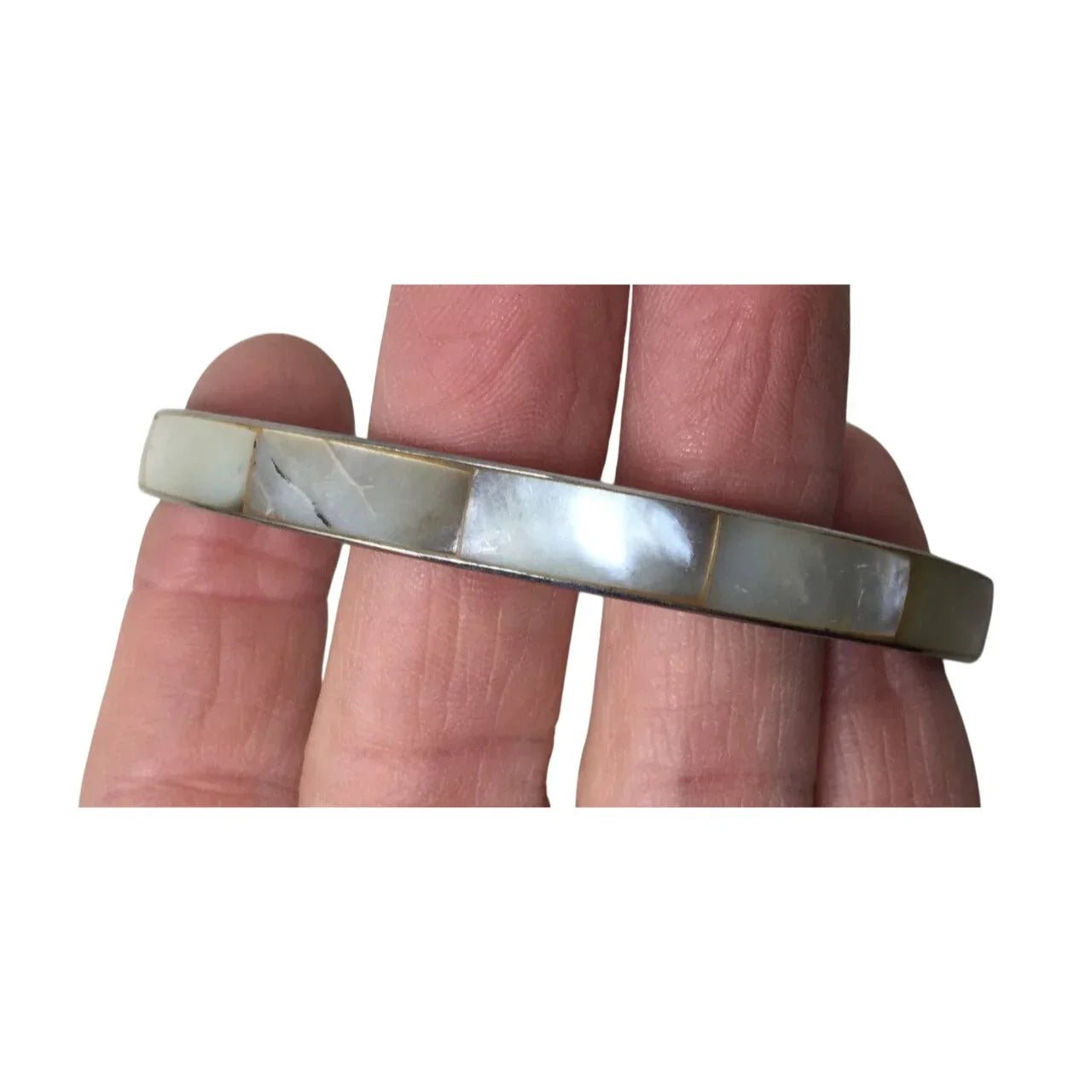 Women's Thick Silver Tone Bangle Bracelet (One size) - A+ Stuff - Bracelet - A+ Stuff