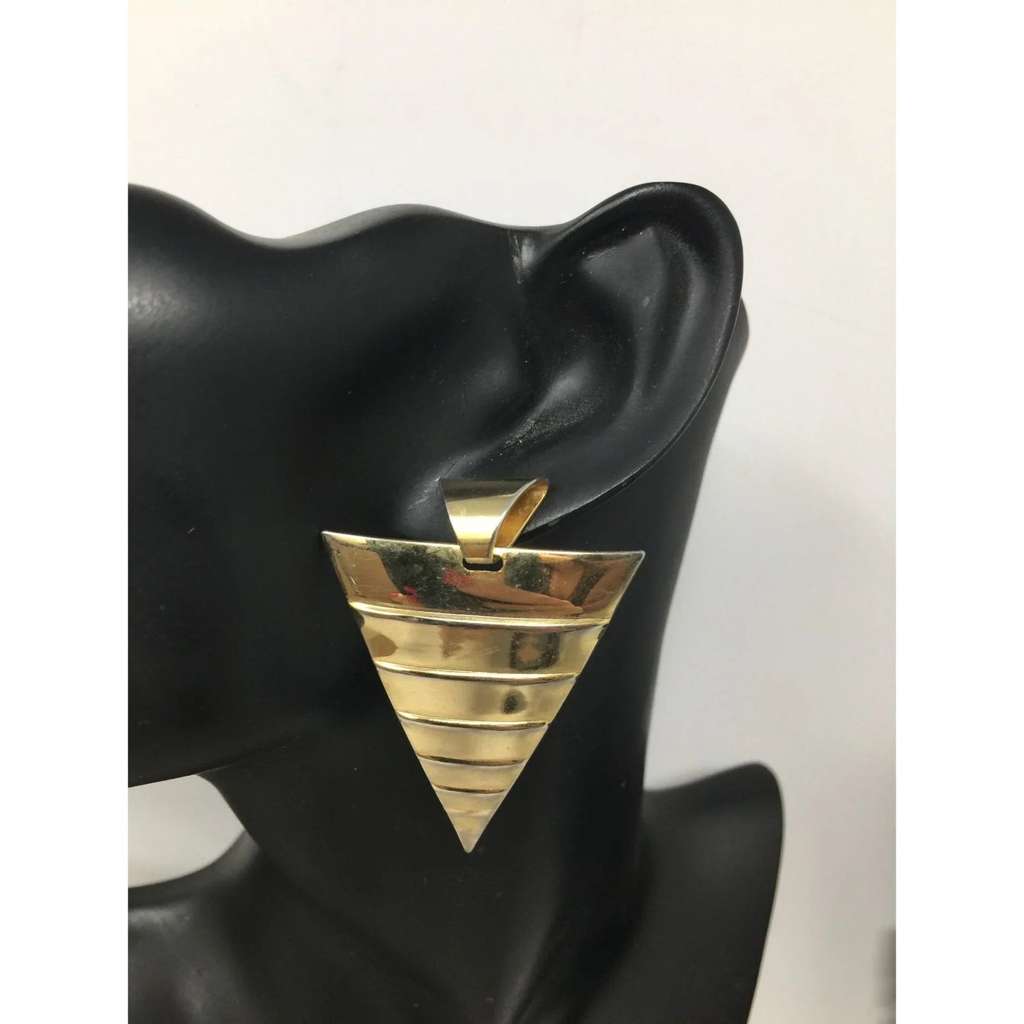 Women's Triangle Shaped Gold tone Dangle Earrings - A+ Stuff - Earrings - A+ Stuff