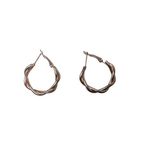 Women's Twisted Rose Gold Hoop Earrings - A+ Stuff - Earrings - A+ Stuff