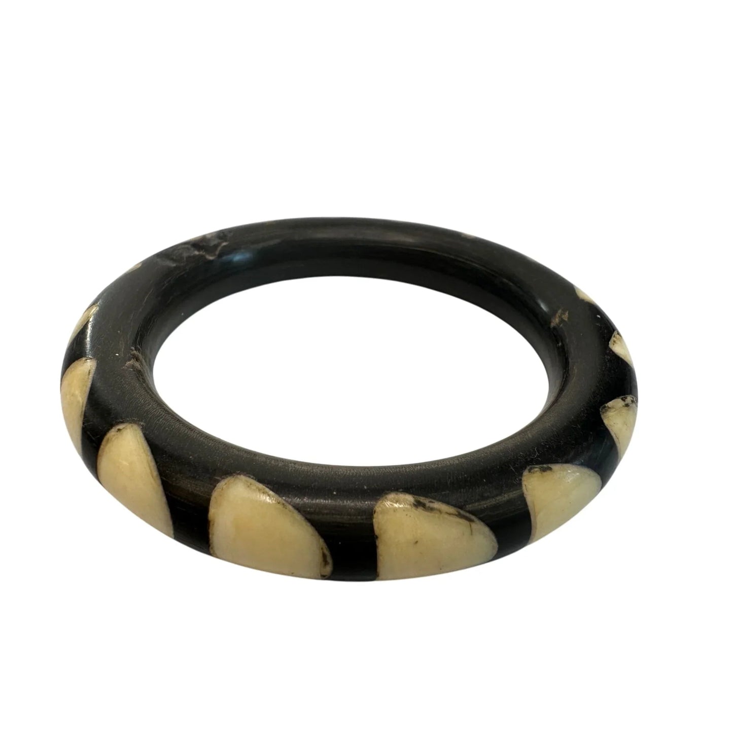 Women's Unique Black And Cream Bangle Bracelet - A+ Stuff - Bracelet - A+ Stuff