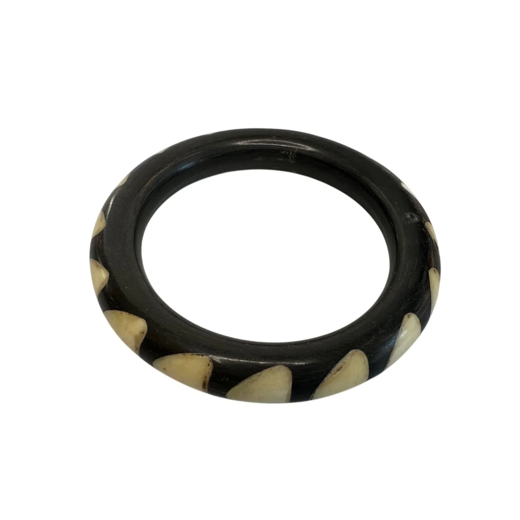 Women's Unique Black And Cream Bangle Bracelet - A+ Stuff - Bracelet - A+ Stuff