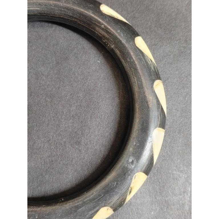 Women's Unique Black And Cream Bangle Bracelet - A+ Stuff - Bracelet - A+ Stuff