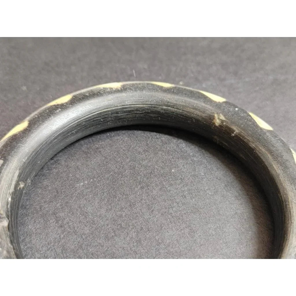 Women's Unique Black And Cream Bangle Bracelet - A+ Stuff - Bracelet - A+ Stuff