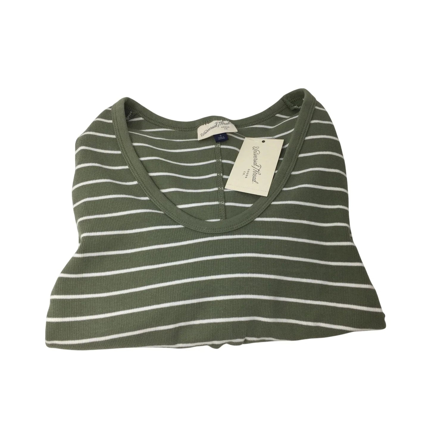 Women's Universal Thread Green and White Striped Long Sleeve Shirt (NWT) - A+ Stuff - Shirts & Tops - A+ Stuff