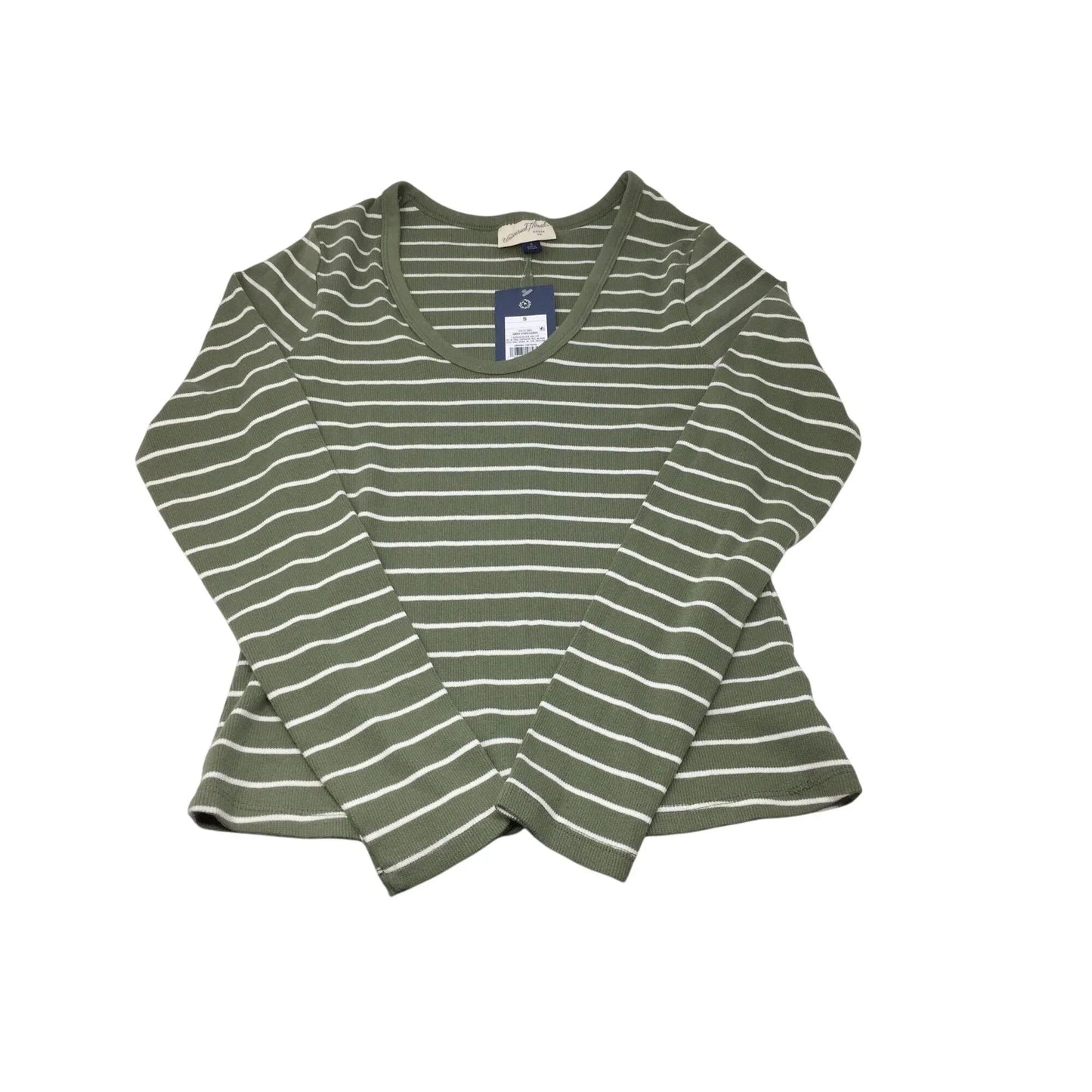 Women's Universal Thread Green and White Striped Long Sleeve Shirt (NWT) - A+ Stuff - Shirts & Tops - A+ Stuff