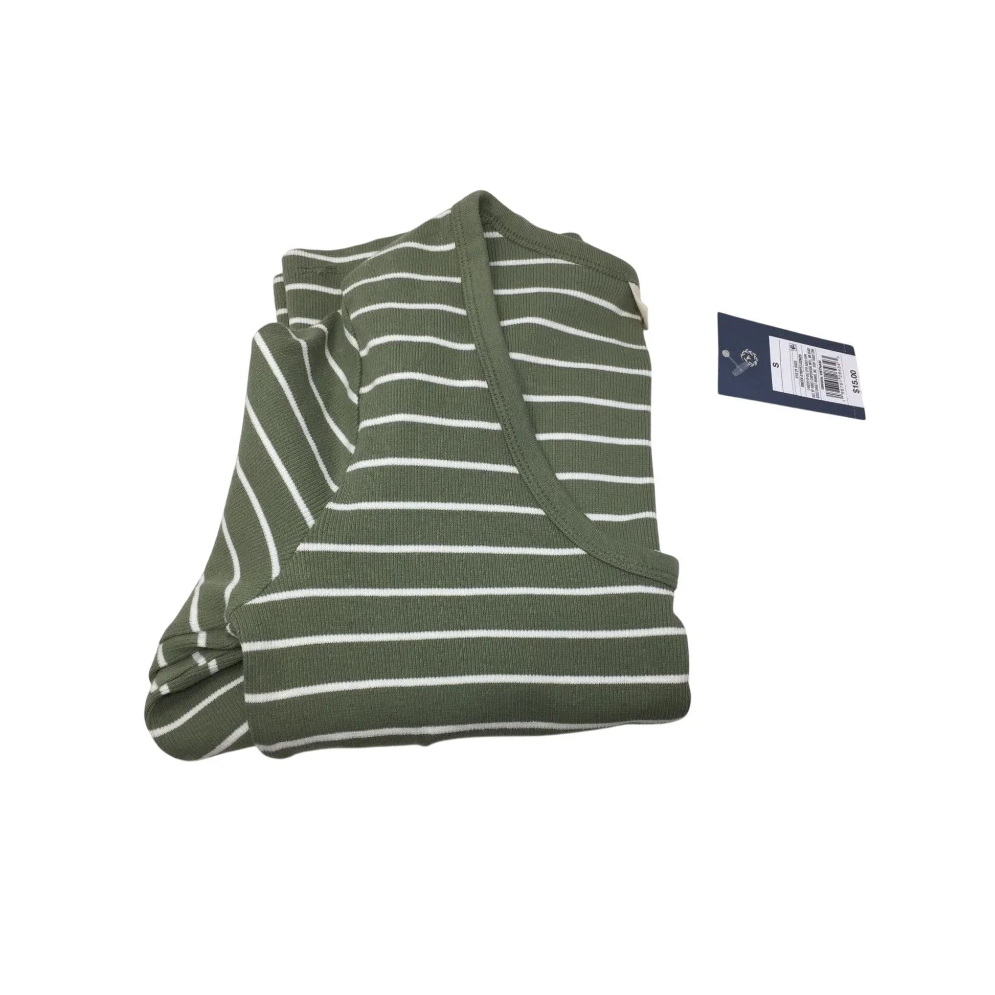 Women's Universal Thread Green and White Striped Long Sleeve Shirt (NWT) - A+ Stuff - Shirts & Tops - A+ Stuff